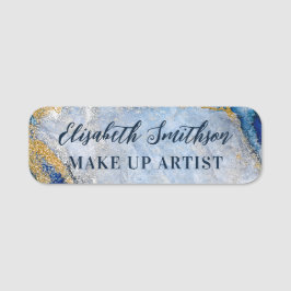 Elegant Classy Marble Blue Specialized ID Badge