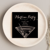 Elegant Classy Martini Dink Volwassen Zwart Verjaa Kaart