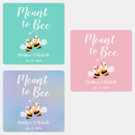 Elegant Classy Meant to be Cute Wedding Favor Labels