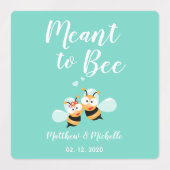 Elegant Classy Meant to be Cute Wedding Favor Labels (Design 1)
