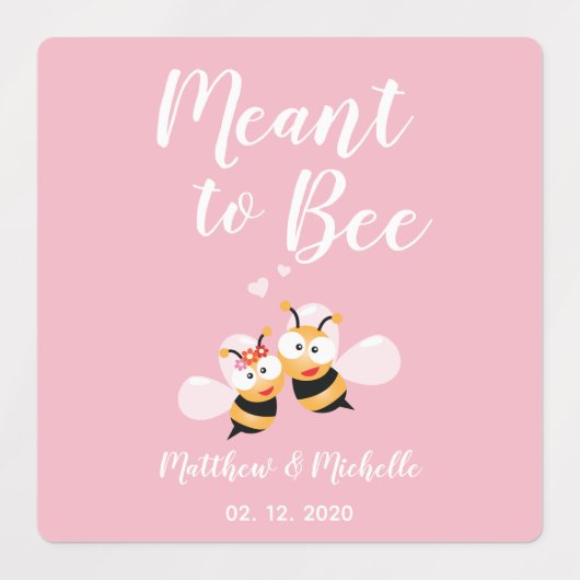 Elegant Classy Meant to be Cute Wedding Favor Labels (Design 2)