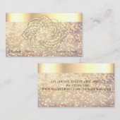 Elegant Classy Modern, Bokeh, Faux Gold Border Visitekaartje (Voorkant / Achterkant)