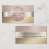 Elegant Classy Modern, Faux Gold, Roos Gold Visitekaartje (Voorkant / Achterkant)