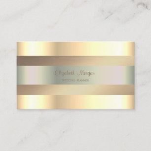 Elegant Classy Modern, Faux Gold Stripes Visitekaartje