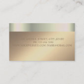 Elegant Classy Modern, Faux Gold Stripes Visitekaartje (Achterkant)