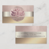 Elegant Classy Modern, Glitter Lotus, Roos Gold Visitekaartje (Voorkant / Achterkant)