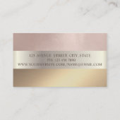 Elegant Classy Modern, Glitter Lotus, Roos Gold Visitekaartje (Achterkant)