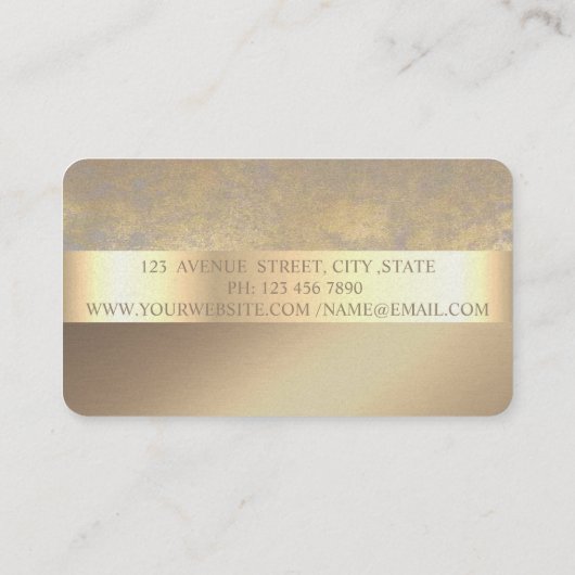 Elegant Classy Modern Gold Glitter Yoga Girl Visitekaartje (Achterkant)