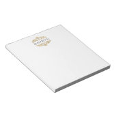 Elegant Classy Modern Monogram Black Gold  Notitieblok (Schuin)
