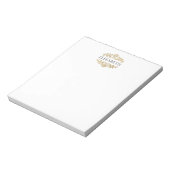 Elegant Classy Modern Monogram Black Gold  Notitieblok (Linkerzijde)