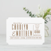 Elegant Classy Modern Rehearsal Dinner Invite Kaart (Staand voorkant)