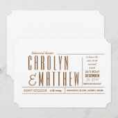 Elegant Classy Modern Rehearsal Dinner Invite Kaart (Voorkant / Achterkant)