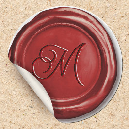 Elegant Classy  Monogram Wax Seal Stickers