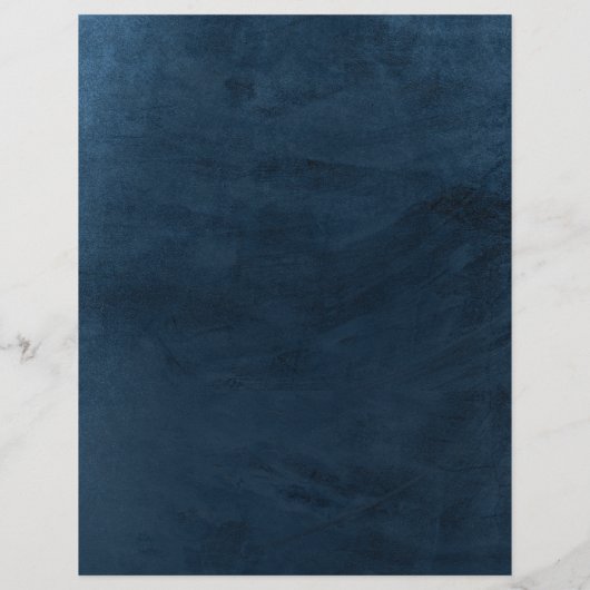 Elegant Classy Navy Beach Wedding Cocktail Menu (Achterkant)