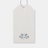Elegant Classy Navy Blue Happy Hanukkah Floral Cadeaulabel (Achterkant)