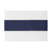 Elegant Classy Navy Blue Wedding Uitnodigingen Wikkel (Achterkant Voorbeeld)