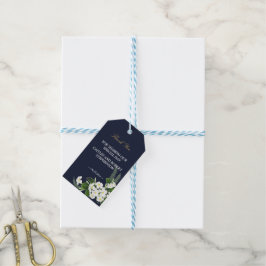 Elegant Classy Navy Geometric dank u Cadeaulabel