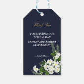 Elegant Classy Navy Geometric dank u Cadeaulabel (Voorkant)