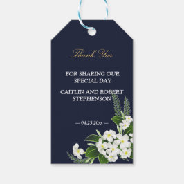 Elegant Classy Navy Geometric dank u Cadeaulabel