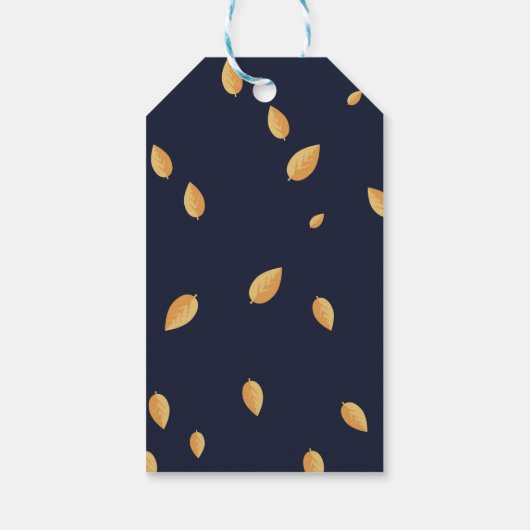 Elegant Classy Navy Geometric dank u Cadeaulabel (Achterkant)