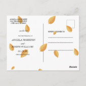 Elegant Classy Navy Geometric slaat de datum op Briefkaart (Achterkant)