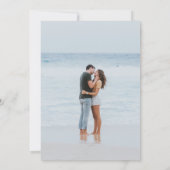 Elegant Classy Navy Seashell Beach Weddenfoto Save The Date (Achterkant)