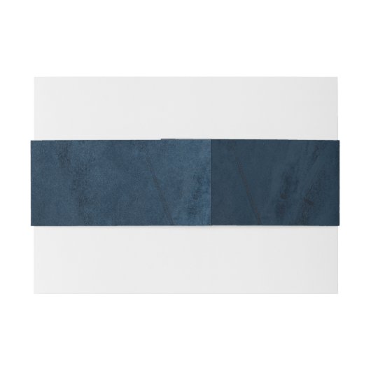 Elegant Classy Navy Waterverf Wedding Monogram Uitnodigingen Wikkel (Achterkant Voorbeeld)