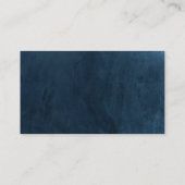 Elegant Classy Navy Waterverf Wedding Registry Informatiekaartje (Achterkant)