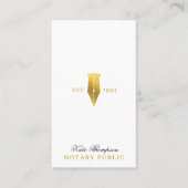 Elegant Classy Notary Signing Agent QR Code Gold Visitekaartje (Voorkant)