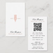 Elegant Classy Notary Signing Agent QR Code Pink Visitekaartje (Voorkant / Achterkant)