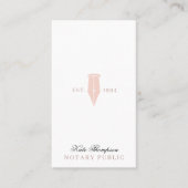 Elegant Classy Notary Signing Agent QR Code Pink Visitekaartje (Voorkant)