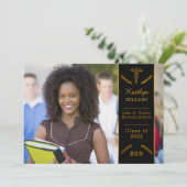 Elegant Classy Nursing | Afstuderen Medische Schoo Kaart (Staand voorkant)