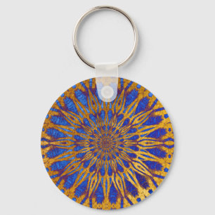 Elegant Classy Paars Gold Mandala Uniek Stijlvol Sleutelhanger