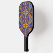 Elegant Classy Paars Gold Pattern Uniek Stijlvol Pickleball Paddle (Links)