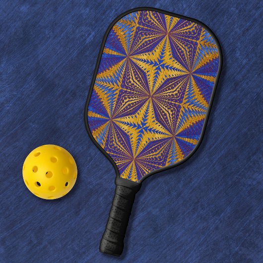 Elegant Classy Paars Gold Pattern Uniek Stijlvol Pickleball Paddle