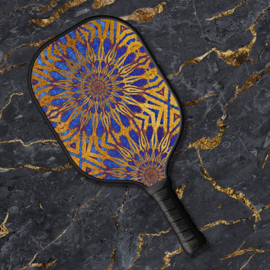Elegant Classy Paars Gold Pattern Uniek Stijlvol Pickleball Paddle