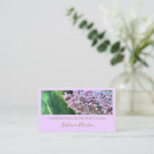 Elegant Classy Paarse Lila aangepaste foto tuinier Visitekaartje (Staand voorkant)
