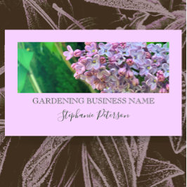 Elegant Classy Paarse Lila aangepaste foto tuinier Visitekaartje