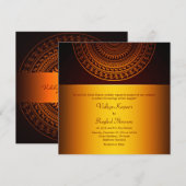 Elegant Classy Pattern Indian Wedding Invitation Kaart (Voorkant / Achterkant)
