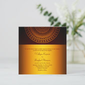 Elegant Classy Pattern Indian Wedding Invitation Kaart (Staand voorkant)
