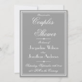 Elegant Classy Personalized Simple Couples Shower Kaart (Voorkant)