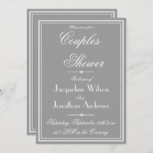 Elegant Classy Personalized Simple Couples Shower