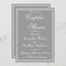 Elegant Classy Personalized Simple Couples Shower Kaart