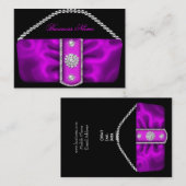 Elegant Classy  Pink Silver Purse Profiel Visitekaartje (Voorkant / Achterkant)