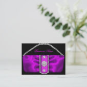 Elegant Classy  Pink Silver Purse Profiel Visitekaartje (Staand voorkant)