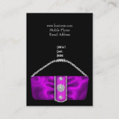 Elegant Classy  Pink Silver Purse Profiel Visitekaartje (Achterkant)