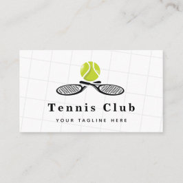 Elegant & Classy Professional Tennis Club Coach Visitekaartje