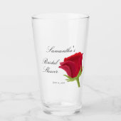 Elegant Classy Red Rose Vrijgezellenfeest Glas (Voorkant)