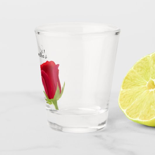 Elegant Classy Red Rose Vrijgezellenfeest Shot Glas (Rechts)
