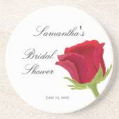 Elegant Classy Red Rose Vrijgezellenfeest Zandsteen Onderzetter (Voorkant)